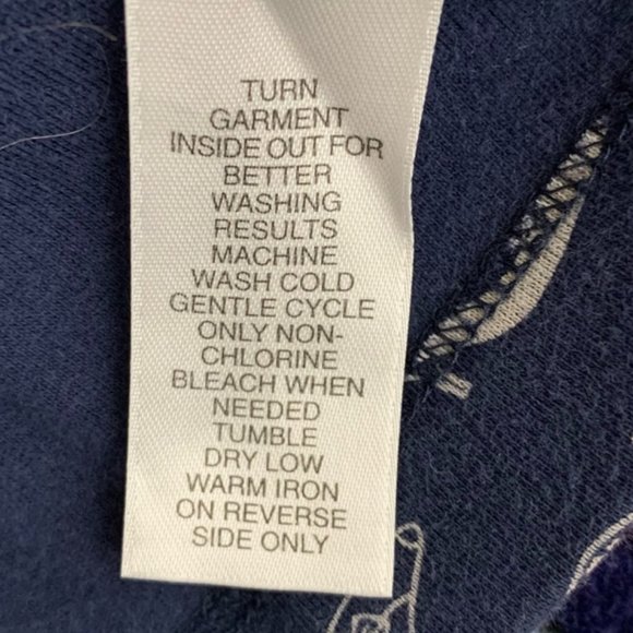 Y2K Shoe Print Paisley Stretch Soft 3/4 Sleeve Navy Pattern Scoop Neck T… - Picture 9 of 11